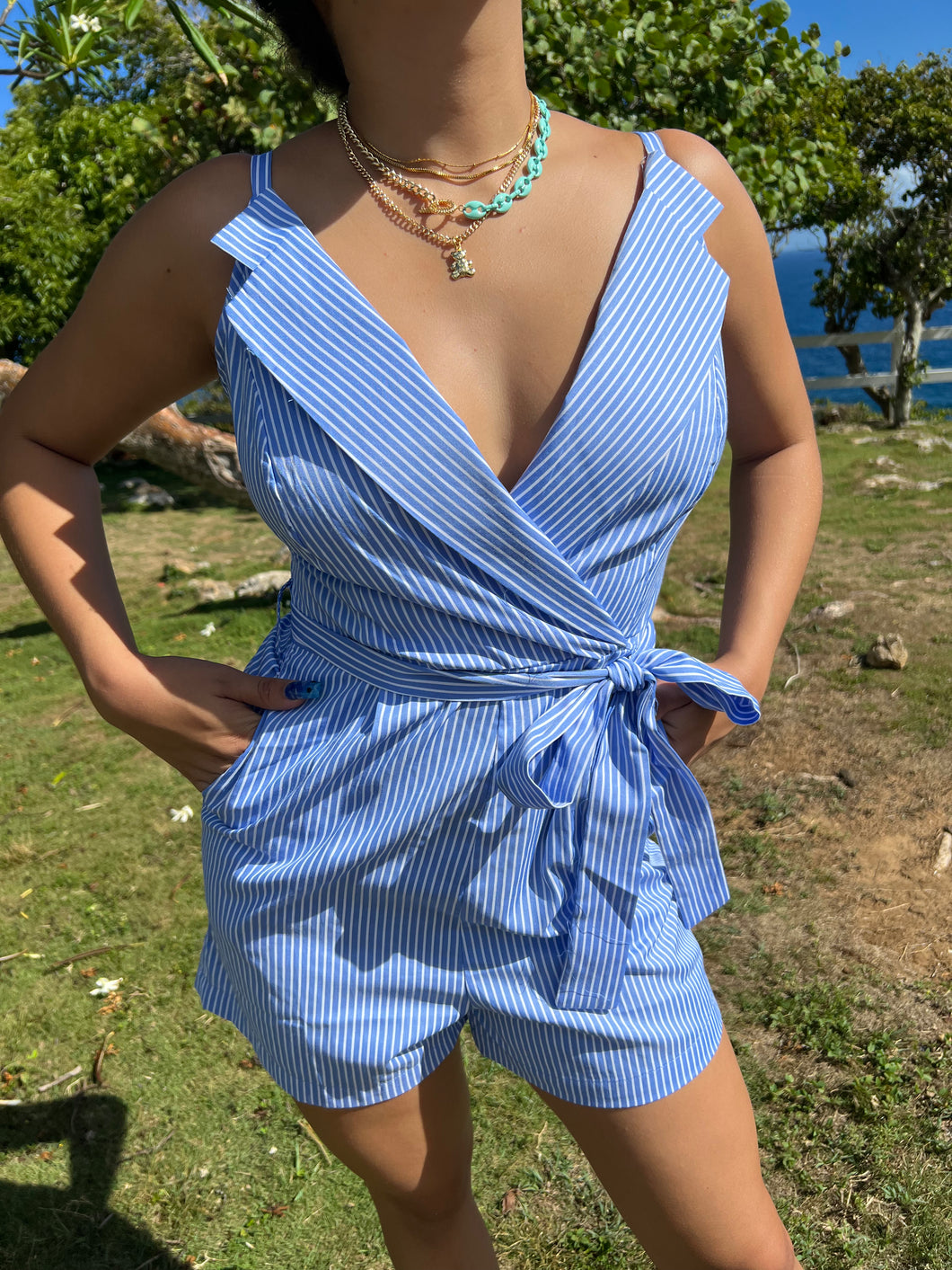Romper Blue